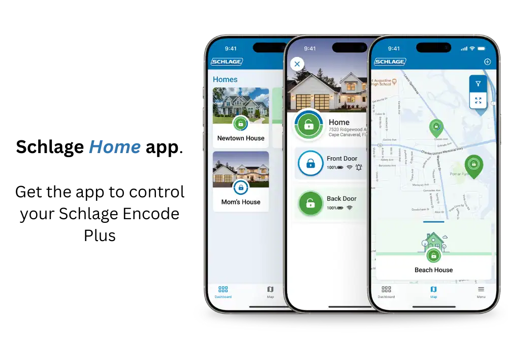 Setting up the Schlage Home app to connect and manage smart locks for multiple doors and locations